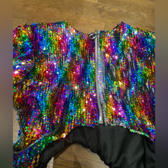 CLUBEX small colourful sequence bodysuit - Picture 3 of 5